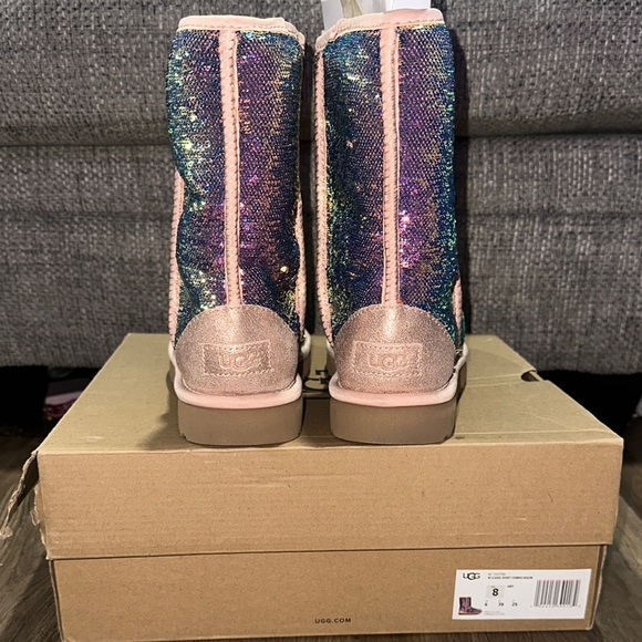 UGG Sequin Boots in Pink and Purple - Picture 2 of 6